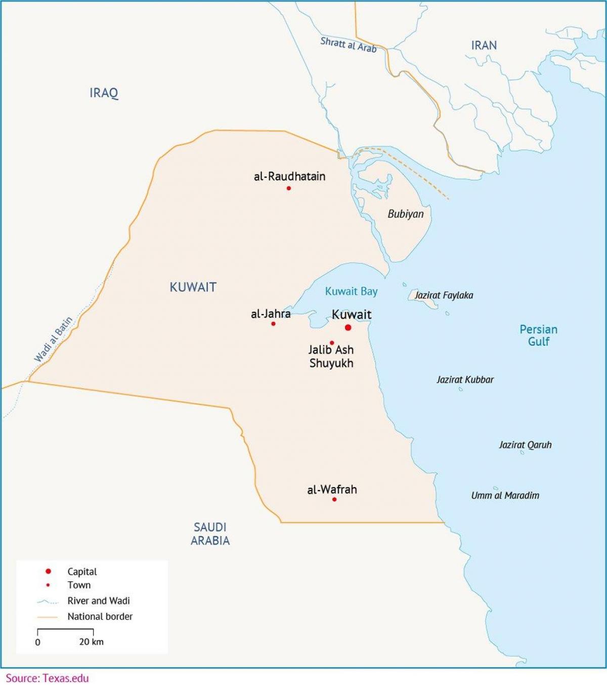 map of al zour কুয়েত