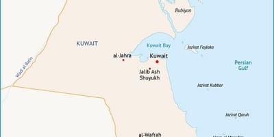 Map of al zour কুয়েত